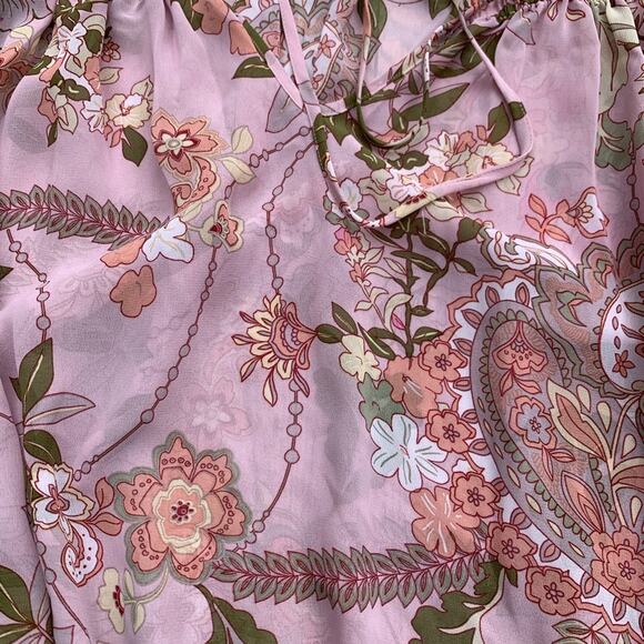 SOHO JEANS NY&CO PINK FLORAL TOP SIZE XS - Picture 8 of 11